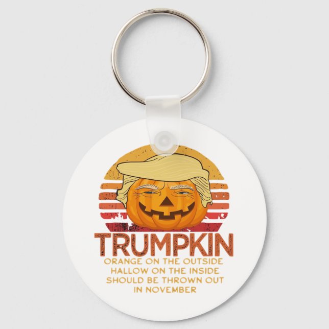 Trumpkin Halloween Funny Classic - politisk pumpk Nyckelring (Framsida)