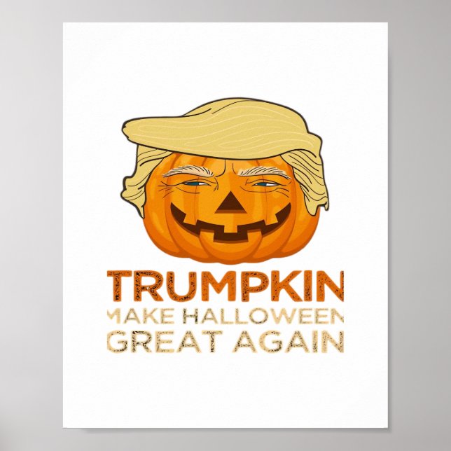 Trumpkin Halloween Funny Classic Poster (Framsidan)