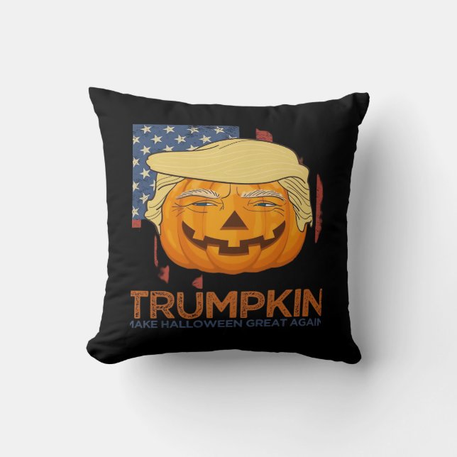 Trumpkin Halloween Funny Design Kudde (Framsida)
