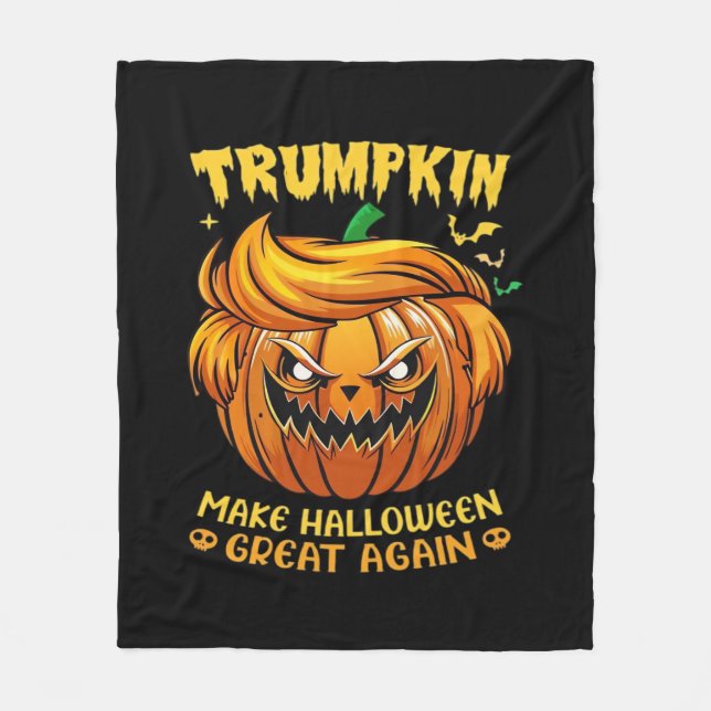 Trumpkin Halloween - Gör Halloween till Underbar i Fleecefilt (Framsidan)