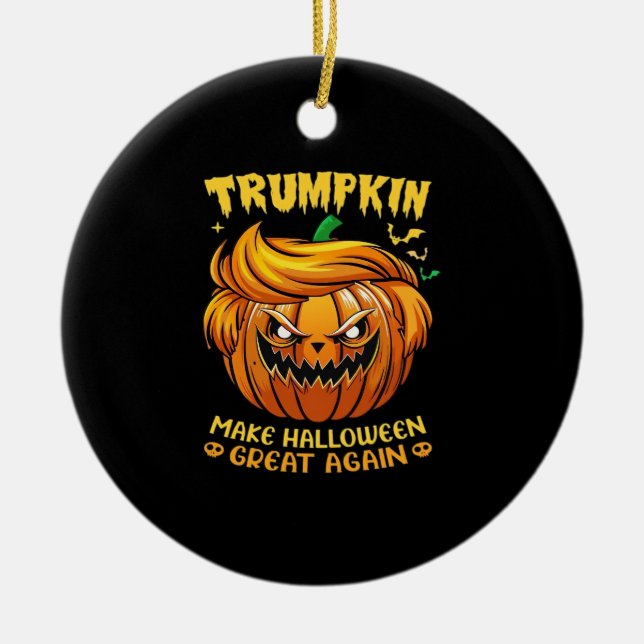 Trumpkin Halloween - Gör Halloween till Underbar i Julgransprydnad Keramik (Framsidan)
