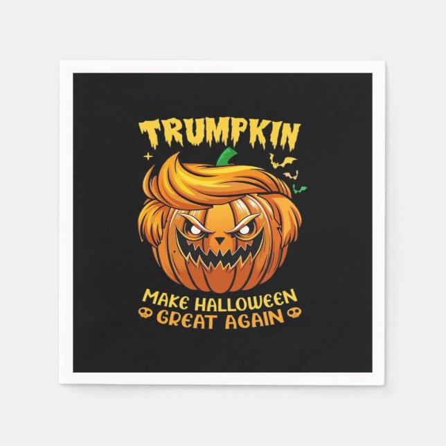 Trumpkin Halloween - Gör Halloween till Underbar i Pappersservett (Framsidan)