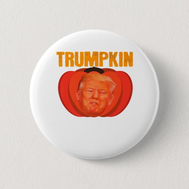 Trumpkin Halloween Jack o lantern Graphic Funny Knapp (Framsida)