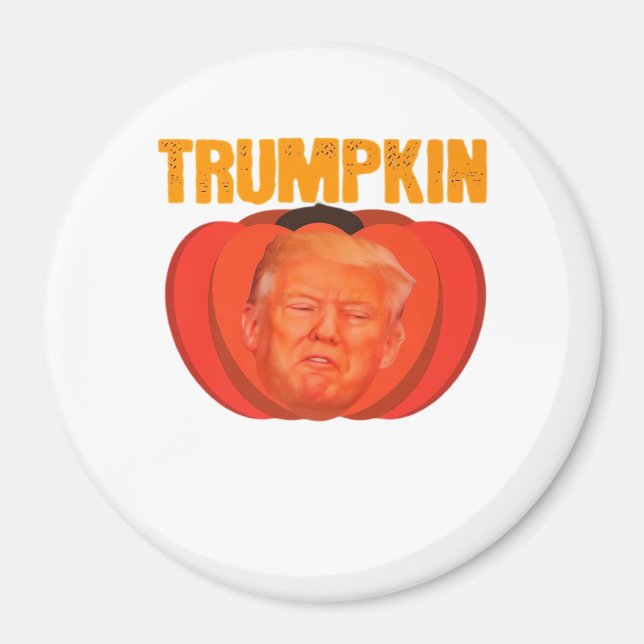 Trumpkin Halloween Jack o lantern Graphic Funny Magnet (Framsidan)