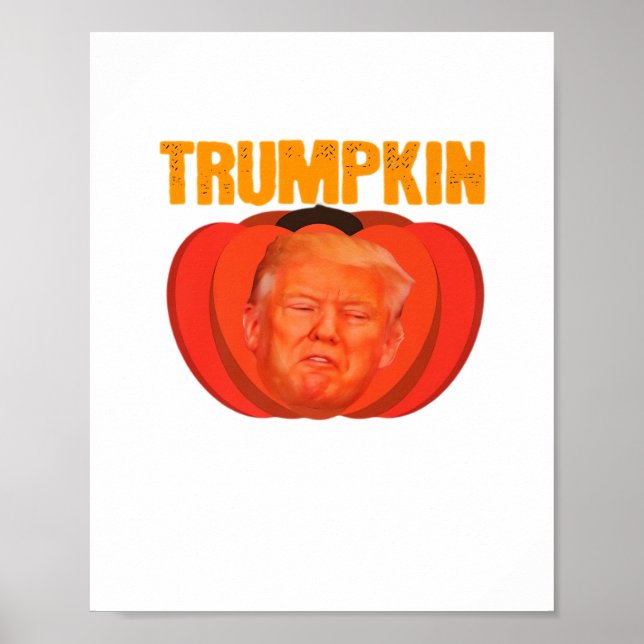 Trumpkin Halloween Jack o lantern Graphic Funny Poster (Framsidan)