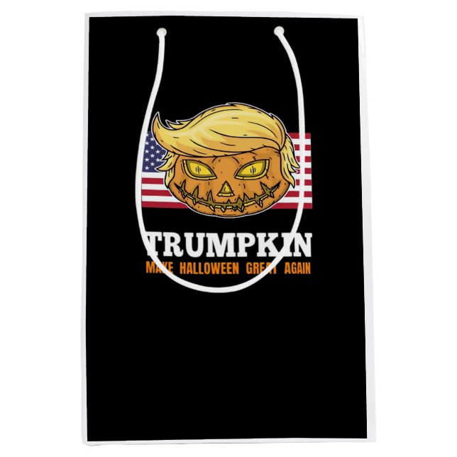 Trumpkin Halloween-pumpa med Flagga-design (Framsidan)