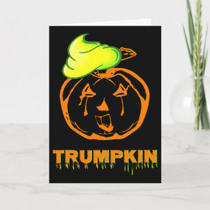 Trumpkin Halloween Pumpapårtaj Slime Rolig Font Sk Kort