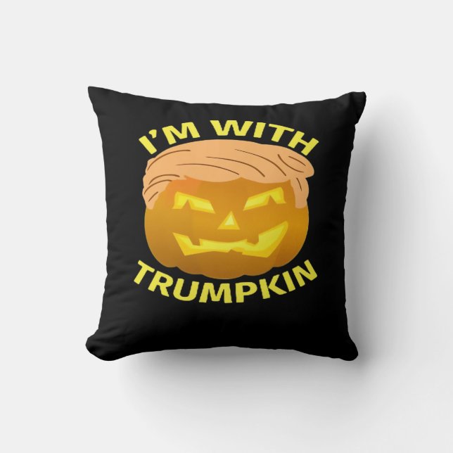 Trumpkin Halloween Pumpkin Kudde (Framsida)