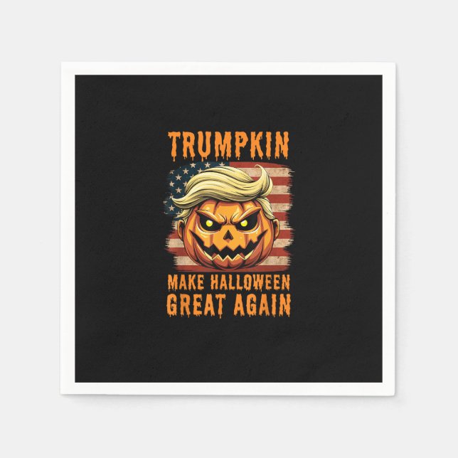 Trumpkin Halloween Pumpkin make Halloween Underbar Pappersservett (Framsidan)