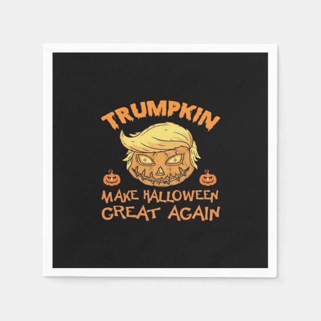 Trumpkin Halloween Pumpkin Pappersservett (Framsidan)