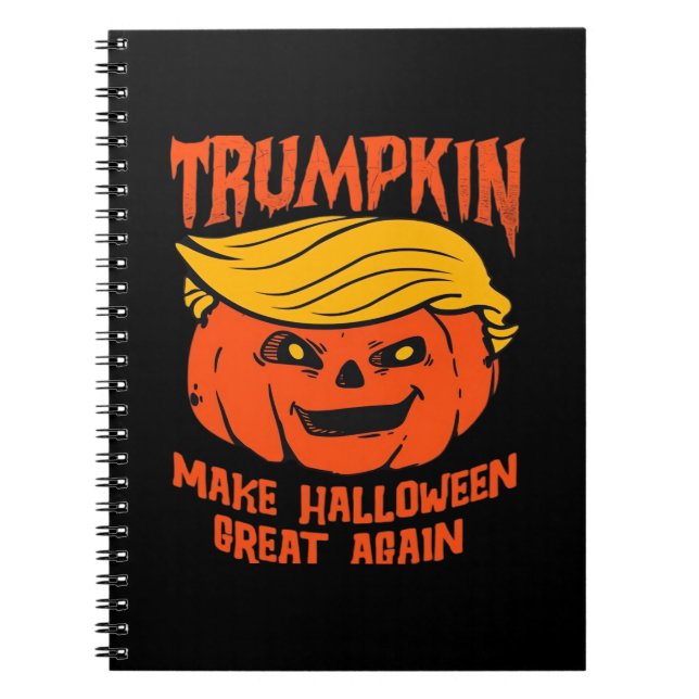 Trumpkin Halloween Pumpkin Val Anteckningsbok (Framsidan)