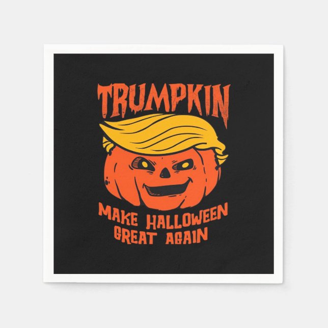 Trumpkin Halloween Pumpkin Val Pappersservett (Framsidan)