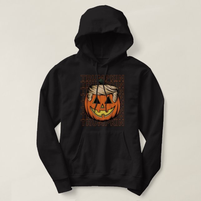 Trumpkin Halloween Trump Pumpa Hoodie (Design framsida)