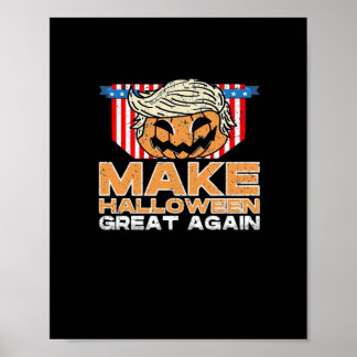 Trumpkin Halloween Vintage Policy Funny Poster