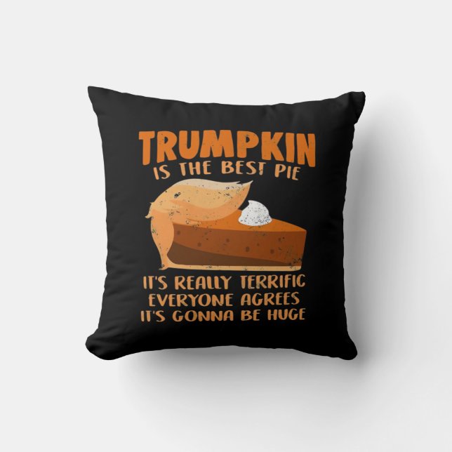 Trumpkin Paj Funny Design - Thanksgiving Party Hol Kudde (Framsida)
