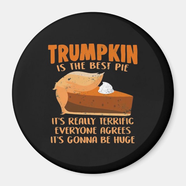 Trumpkin Paj Funny Design - Thanksgiving Party Hol Magnet (Framsidan)