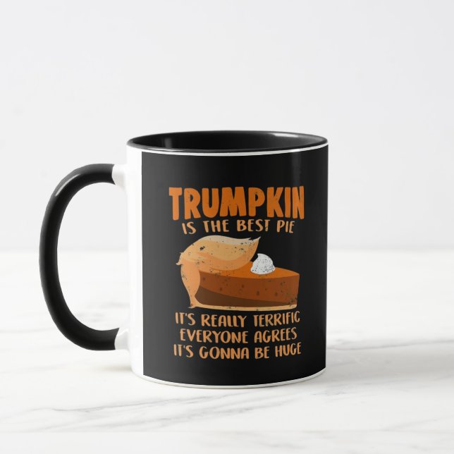 Trumpkin Paj Funny Design - Thanksgiving Party Hol Mugg (Vänster)