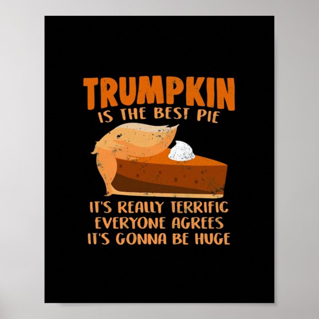 Trumpkin Paj Funny Design - Thanksgiving Party Hol Poster (Framsidan)