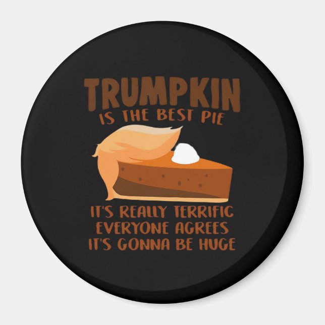 Trumpkin Paj Funny Thanksgiving Party Helgdag Magnet (Framsidan)