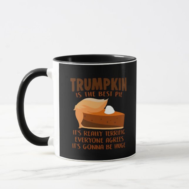 Trumpkin Paj Funny Thanksgiving Party Helgdag Mugg (Vänster)