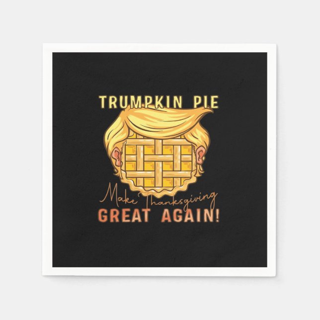 Trumpkin Paj Gör Thanksgivingen Underbar igen! Kla Pappersservett (Framsidan)