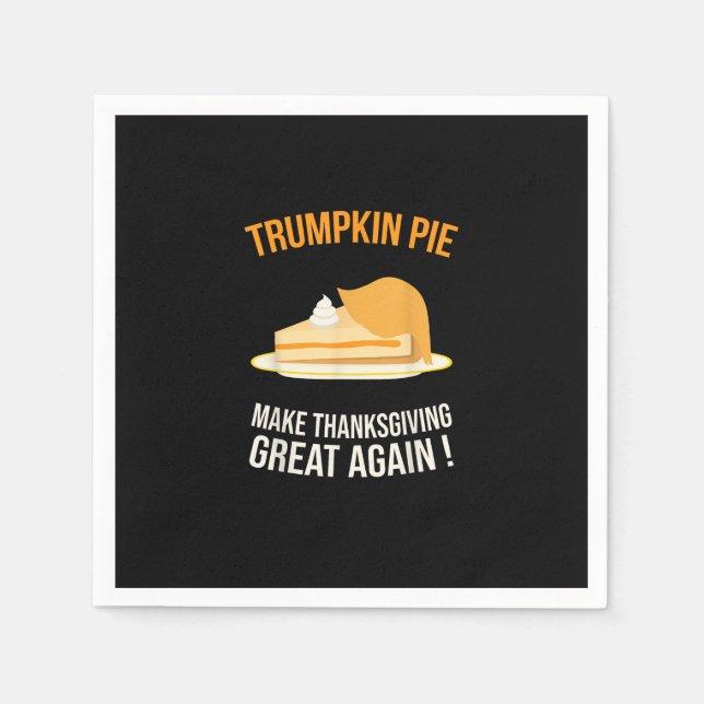Trumpkin Paj Gör Thanksgivingen Underbar igen Pump Pappersservett (Framsidan)