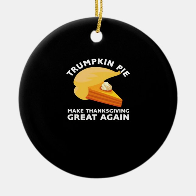 Trumpkin Paj gör Thanksgivingen Underbar igen, Tur Julgransprydnad Keramik (Framsidan)