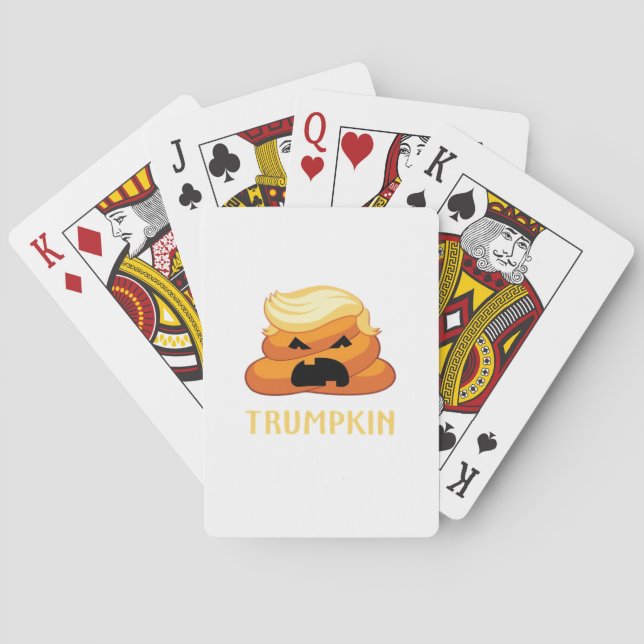 Trumpkin Poop Funny Halloween Casinokort (Baksidan)