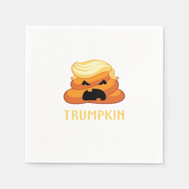 Trumpkin Poop Funny Halloween Pappersservett (Framsidan)