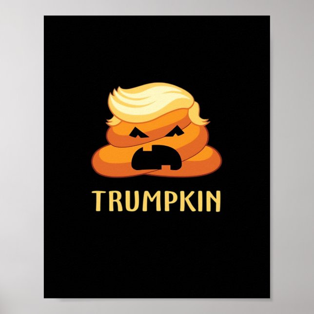 Trumpkin Poop Funny Halloween Poster (Framsidan)