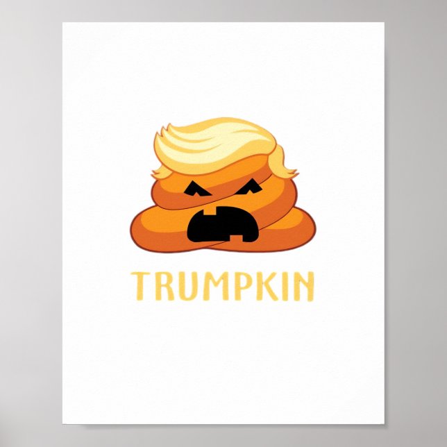 Trumpkin Poop Funny Halloween Poster (Framsidan)