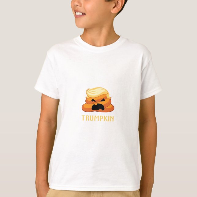 Trumpkin Poop Funny Halloween T Shirt (Framsida)