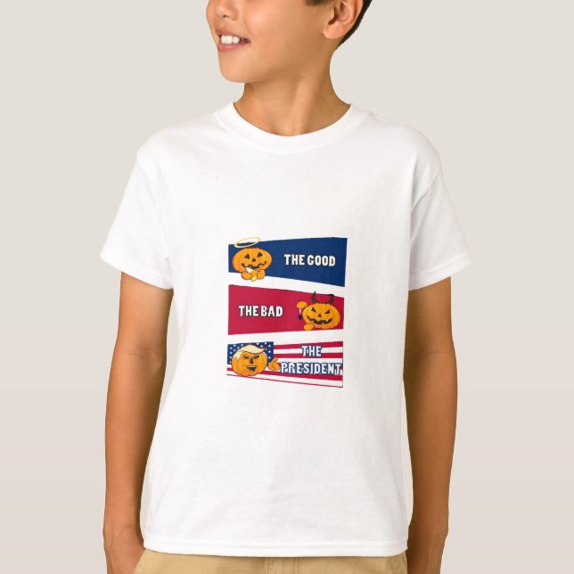 Trumpkin President Halloween T Shirt (Framsida)