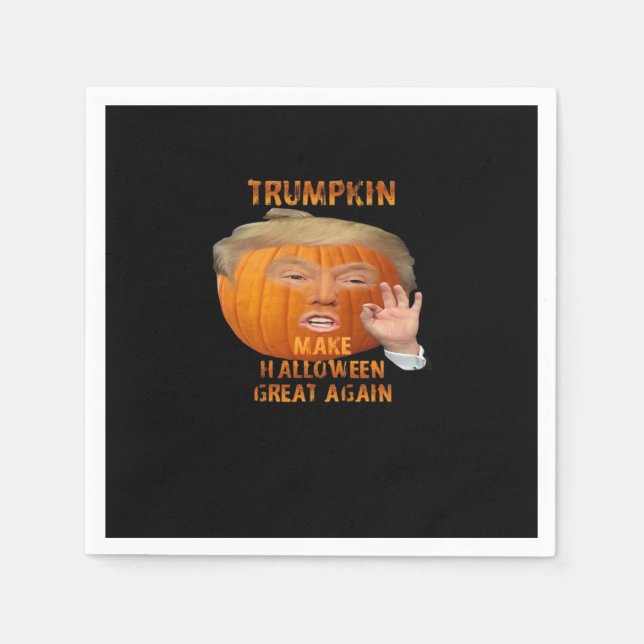 Trumpkin Pumpa Gör Halloween Stort Igen  Pappersservett (Framsidan)