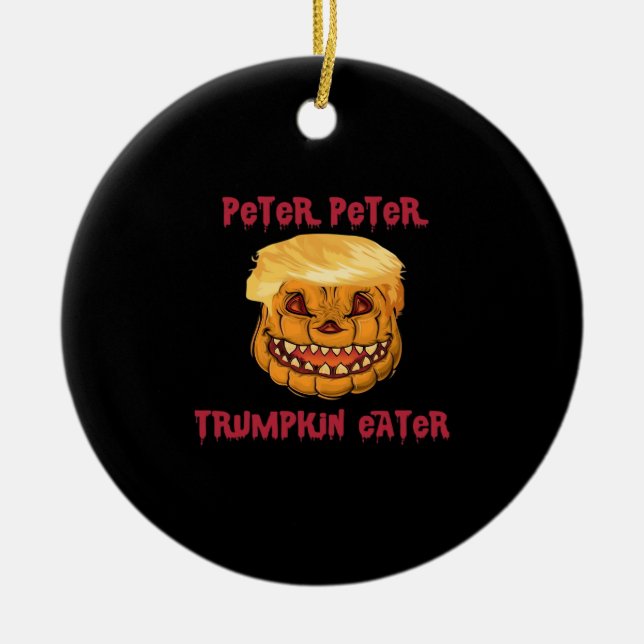 Trumpkin Pumpkin Eater Classic Julgransprydnad Keramik (Framsidan)