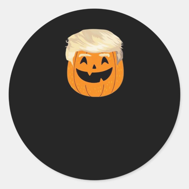 Trumpkin Pumpkin Halloween Classic Runt Klistermärke (Framsida)