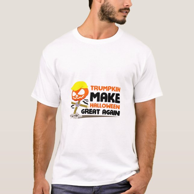 Trumpkin Pumpkin Halloween Classic T Shirt (Framsida)
