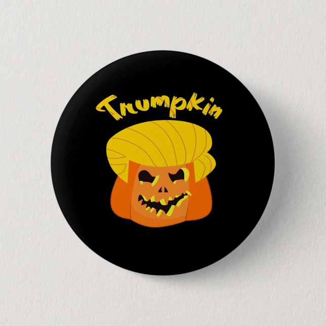 Trumpkin Pumpkin Halloween Design Design - Retro S Knapp (Framsida)