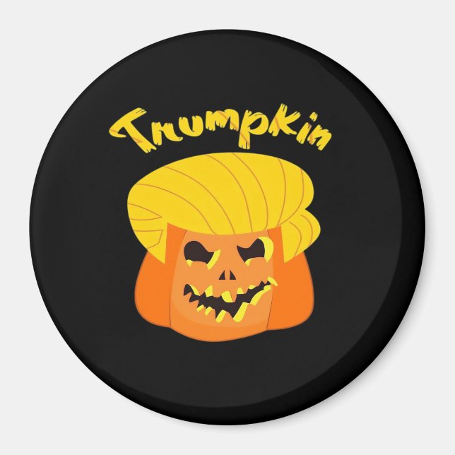 Trumpkin Pumpkin Halloween Design Design - Retro S Magnet (Framsidan)