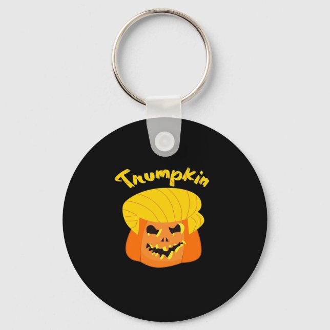Trumpkin Pumpkin Halloween Design Design - Retro S Nyckelring (Framsida)