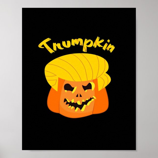 Trumpkin Pumpkin Halloween Design Design - Retro S Poster (Framsidan)