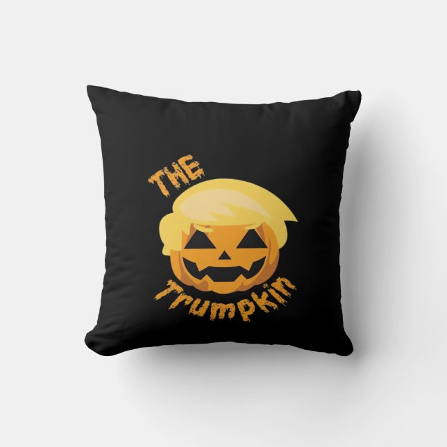 Trumpkin Pumpkin Halloween Design Design - Sloth C Kudde (Framsida)