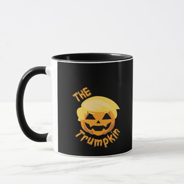 Trumpkin Pumpkin Halloween Design Design - Sloth C Mugg (Vänster)