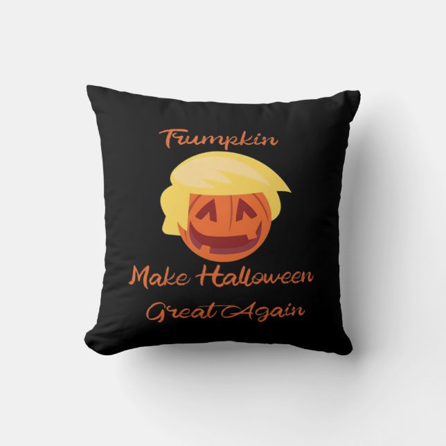 Trumpkin Pumpkin Halloween Design Design - Spooky  Kudde (Framsida)