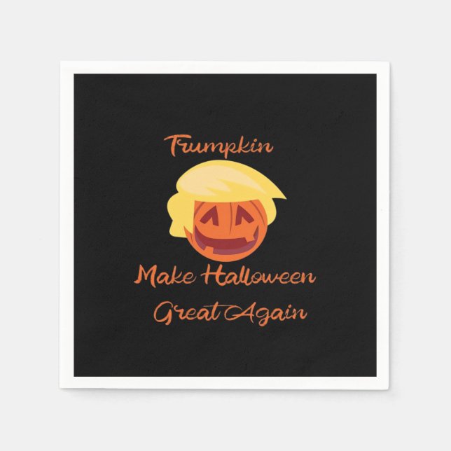 Trumpkin Pumpkin Halloween Design Design - Spooky  Pappersservett (Framsidan)