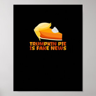 Trumpkin Pumpkin Paj Funny Thanksgiving Passande Poster
