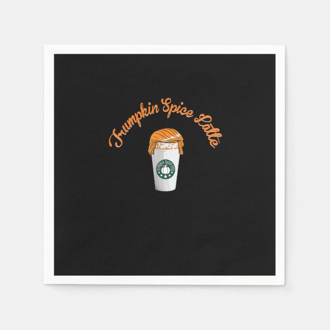 Trumpkin Pumpkin Spice Latte Helgdag Coffee Pappersservett (Framsidan)