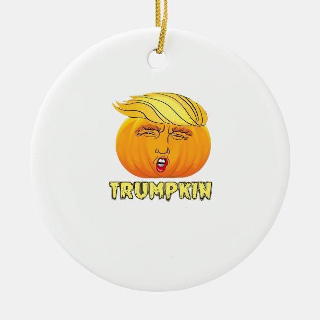 Trumpkin - Scary Bra Pumpkin Julgransprydnad Keramik (Framsidan)