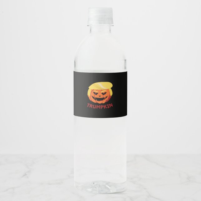 Trumpkin Scary Halloween Gift Classic Vattenflaskor Etikett (Framsida)