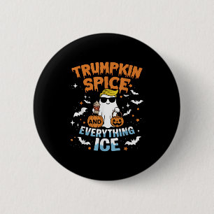 Trumpkin Sce Och Allt Is Höst Halloween Knapp